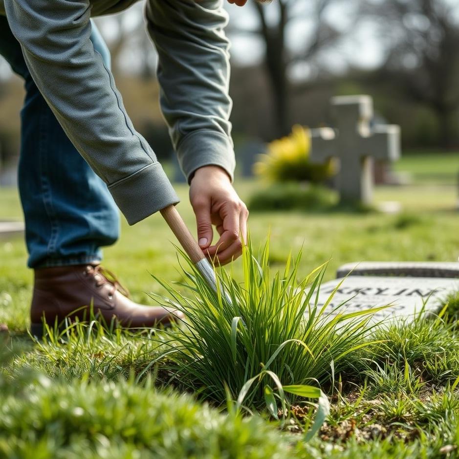 Dream : Picking grass from a grave