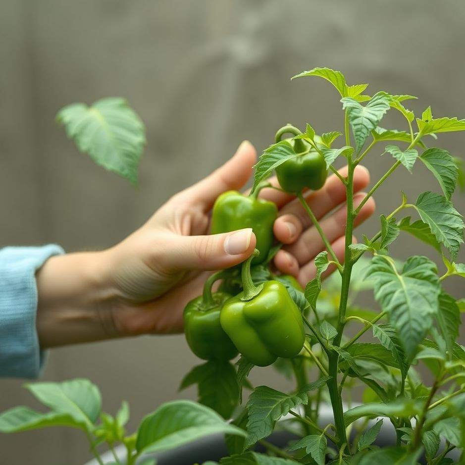 Dream : Picking green peppers from a pot in a dream