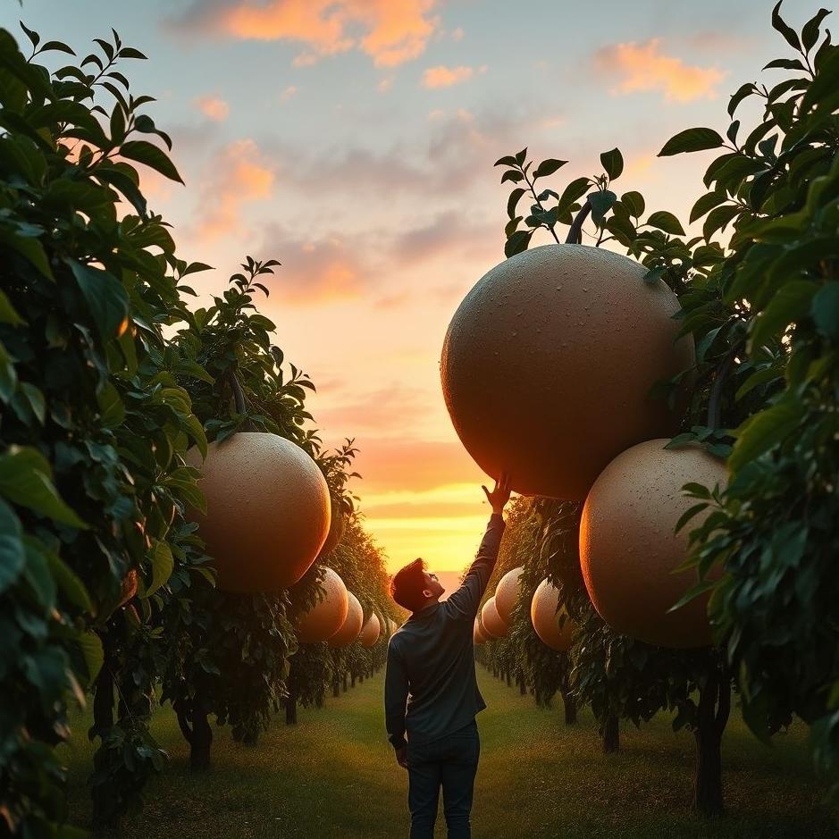 Dream : Picking large fruits in a dream