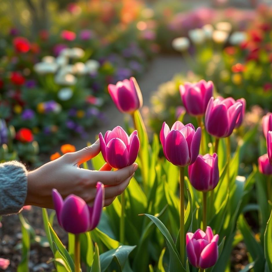 Dream : Picking purple tulips