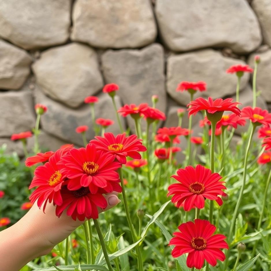 Dream : Picking red flowers