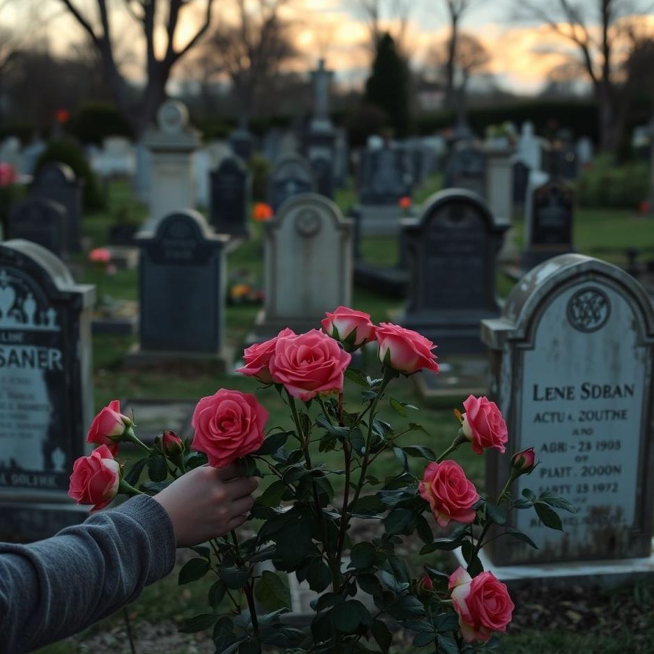 Dream : Picking roses from a cemetery