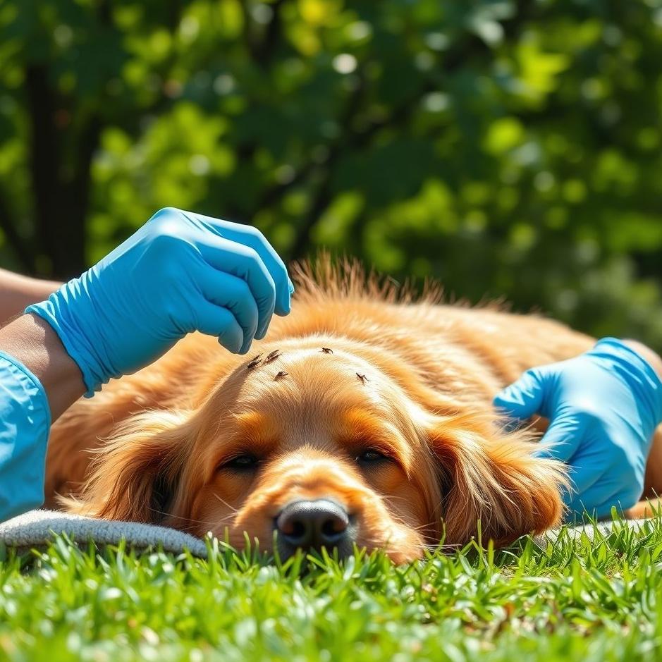 Dream : Picking ticks from a dog