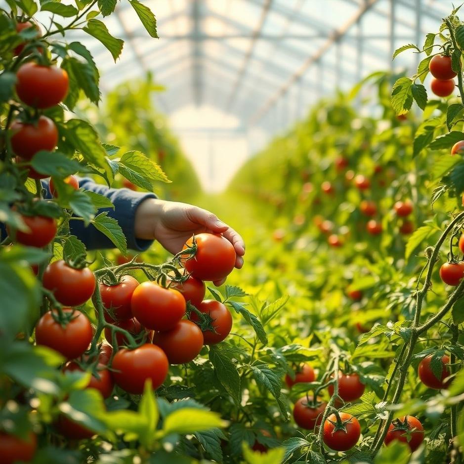 Dream : Picking tomatoes in a greenhouse in a dream