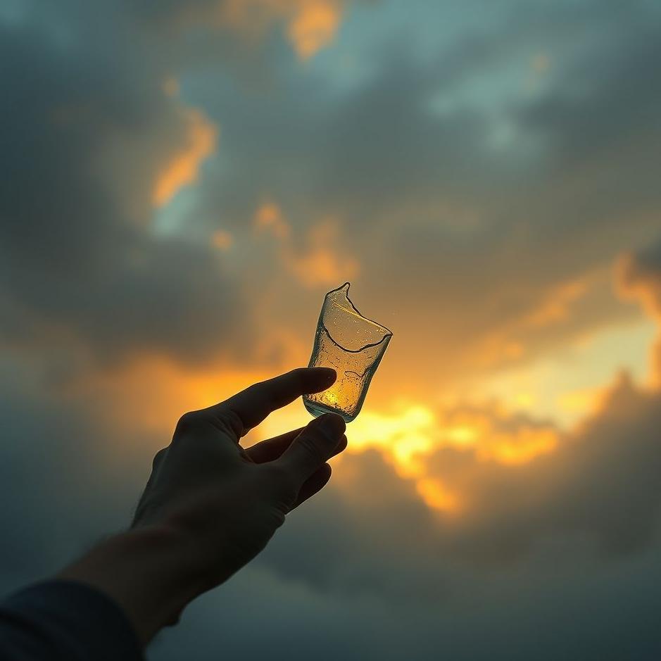 Dream : Picking up a broken glass in a dream