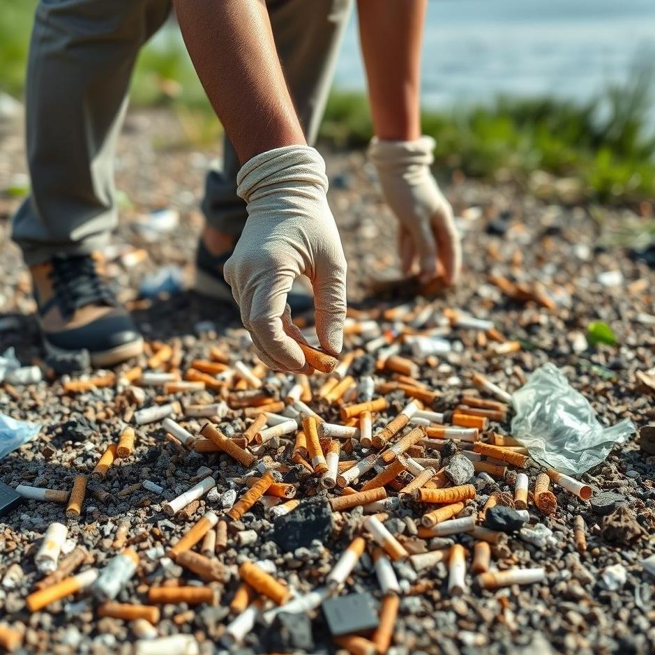 Dream : Picking up cigarette butts