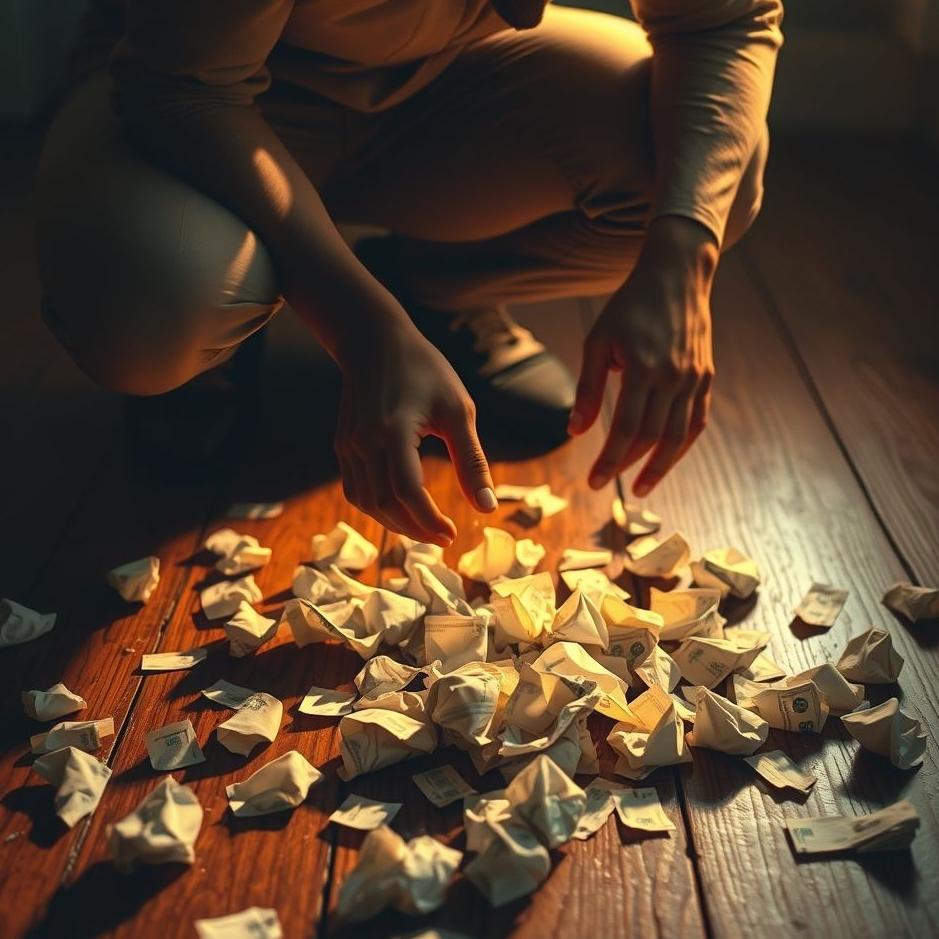 Dream : Picking up paper money