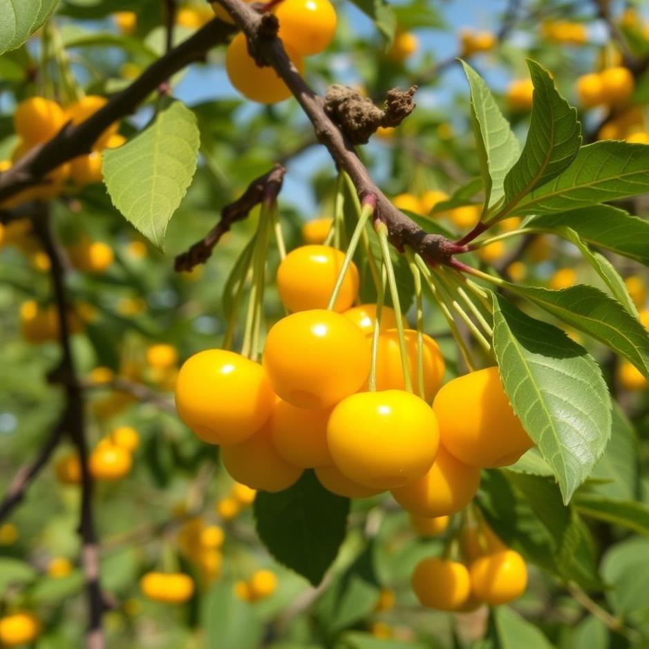 Dream : Picking yellow cherries in a dream