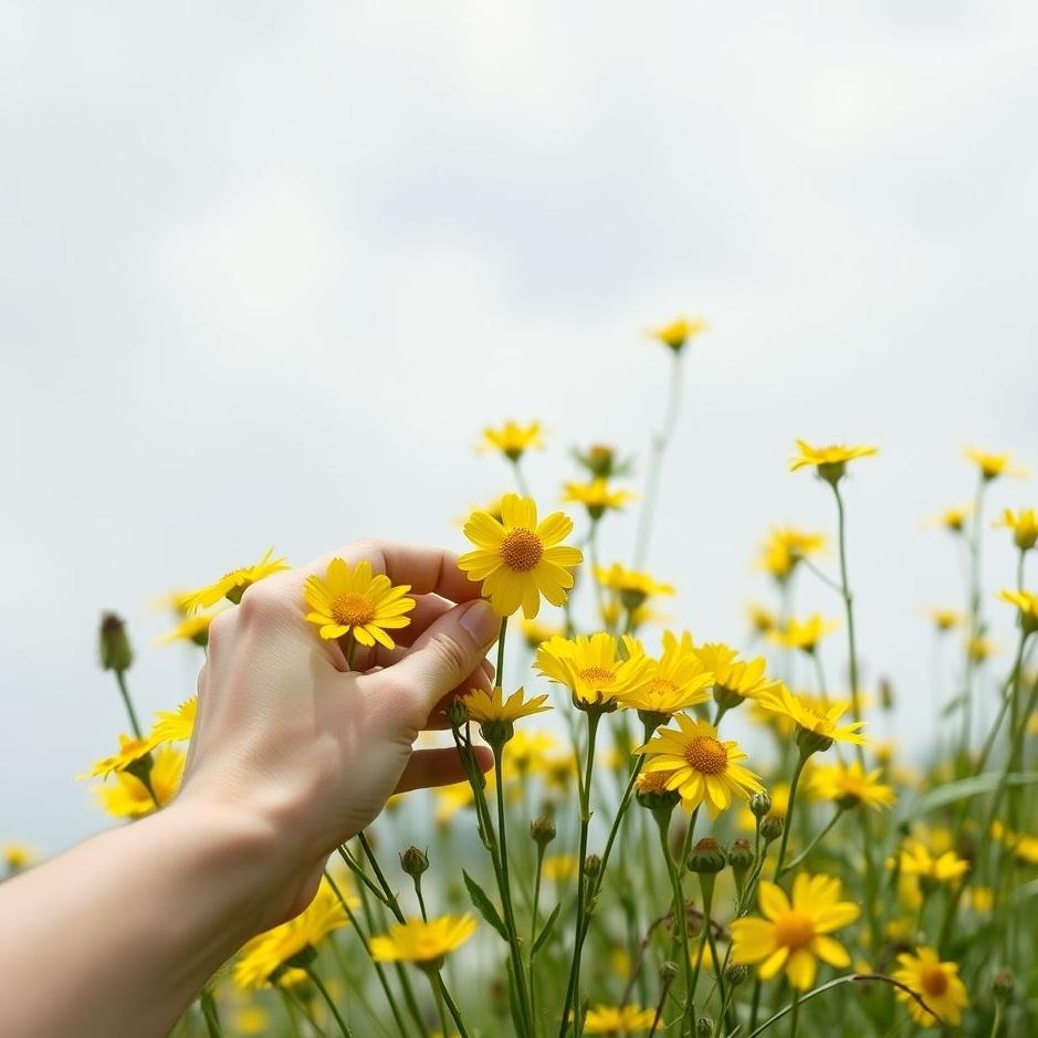 Dream : Picking yellow flowers in a dream