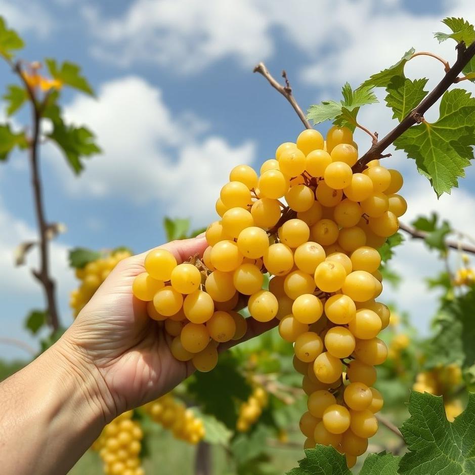 Dream : Picking yellow grapes in a dream