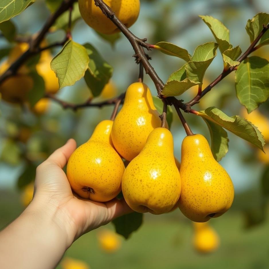 Dream : Picking yellow pears in a dream