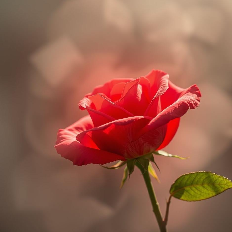 Dream : Picture of a red rose in a dream