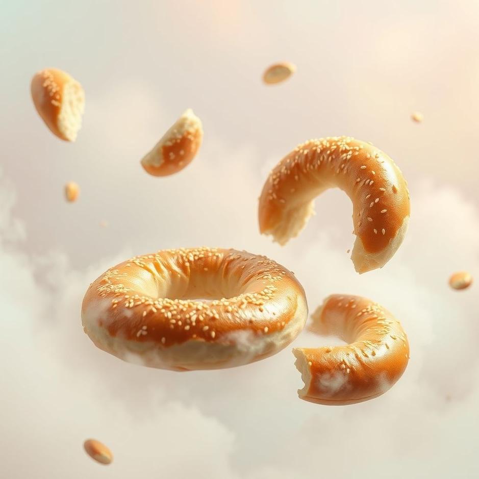 Dream : Pieces of bagel in a dream