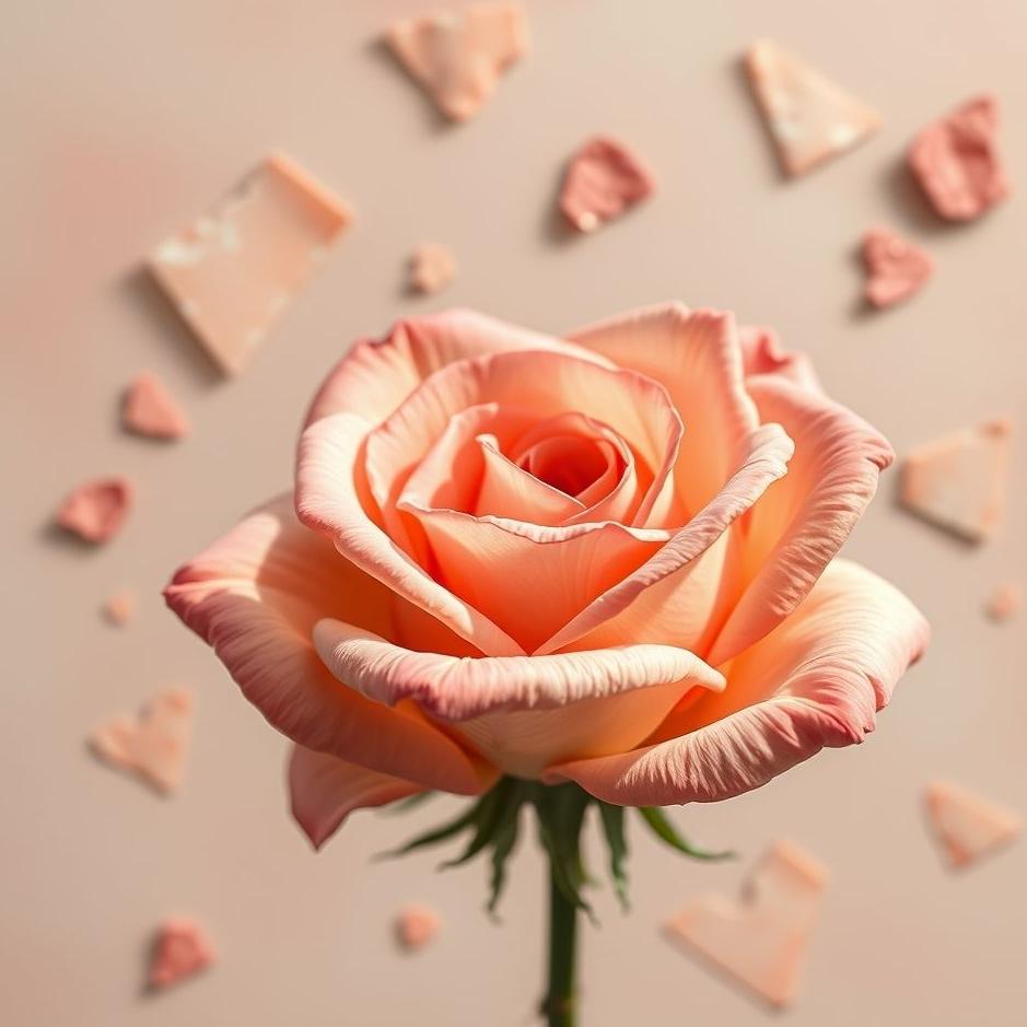 Dream : Pieces of rose in a dream