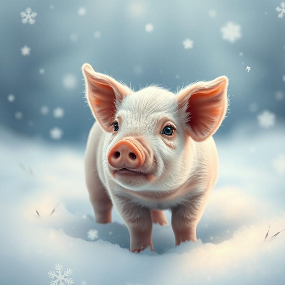 Dream : Pig in the snow in a dream