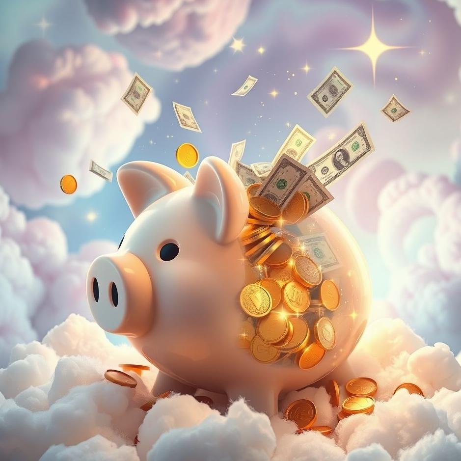 Dream : Piggy bank full of money in a dream