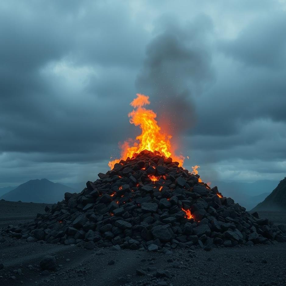 Dream : Pile of coal in a dream