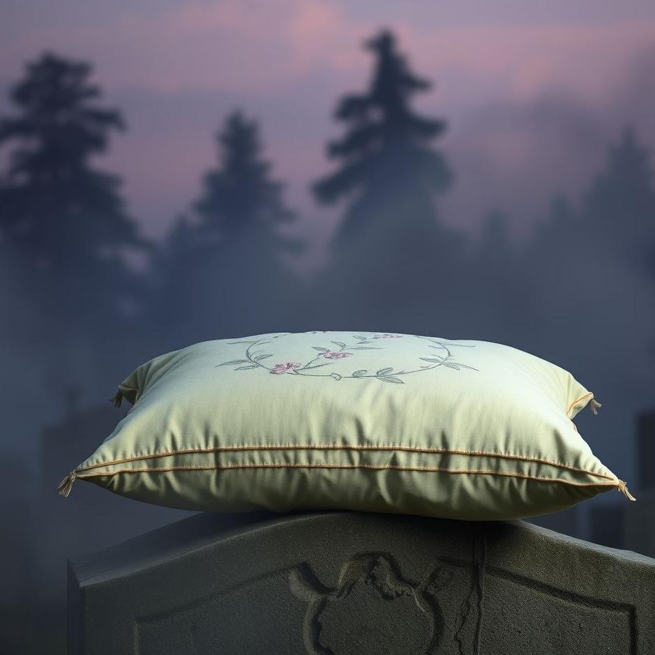 Dream : Pillow on a grave in a dream