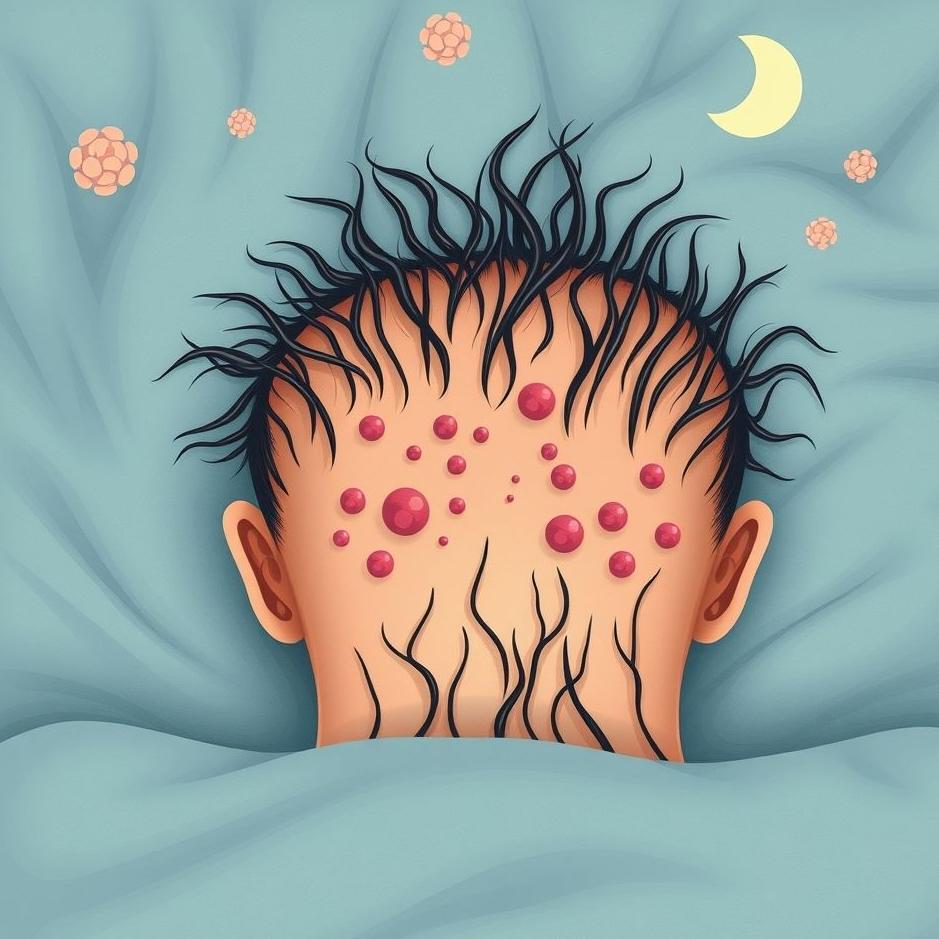 Dream : Pimples on the roots of your hair in a dream