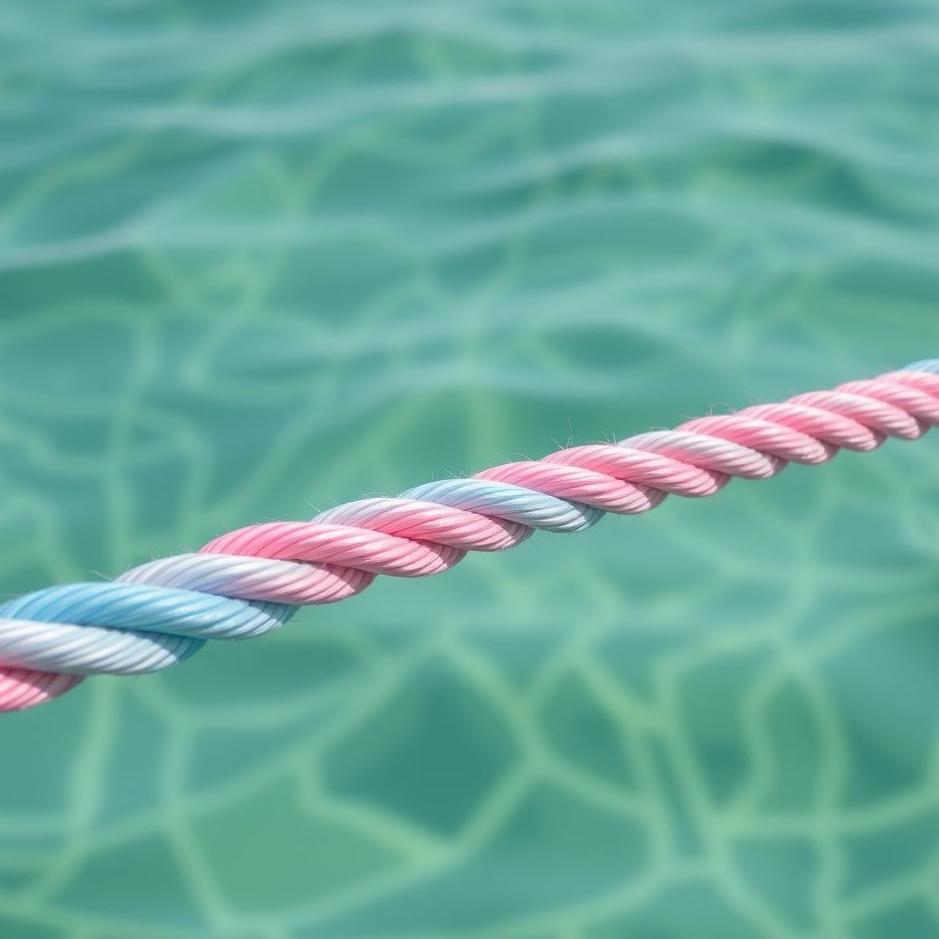 Dream : Pink and blue rope in a dream