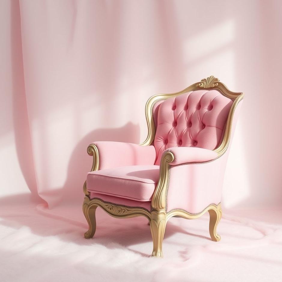 Dream : Pink and white armchair in a dream