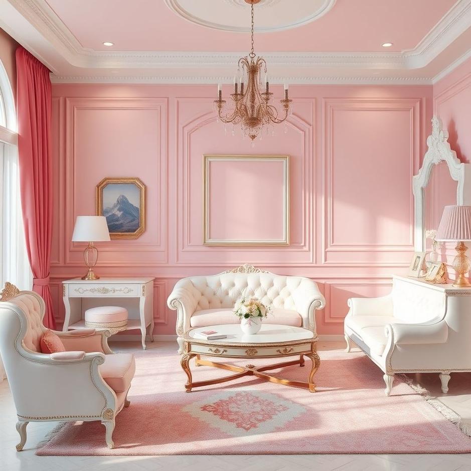 Dream : Pink and white furniture in a dream