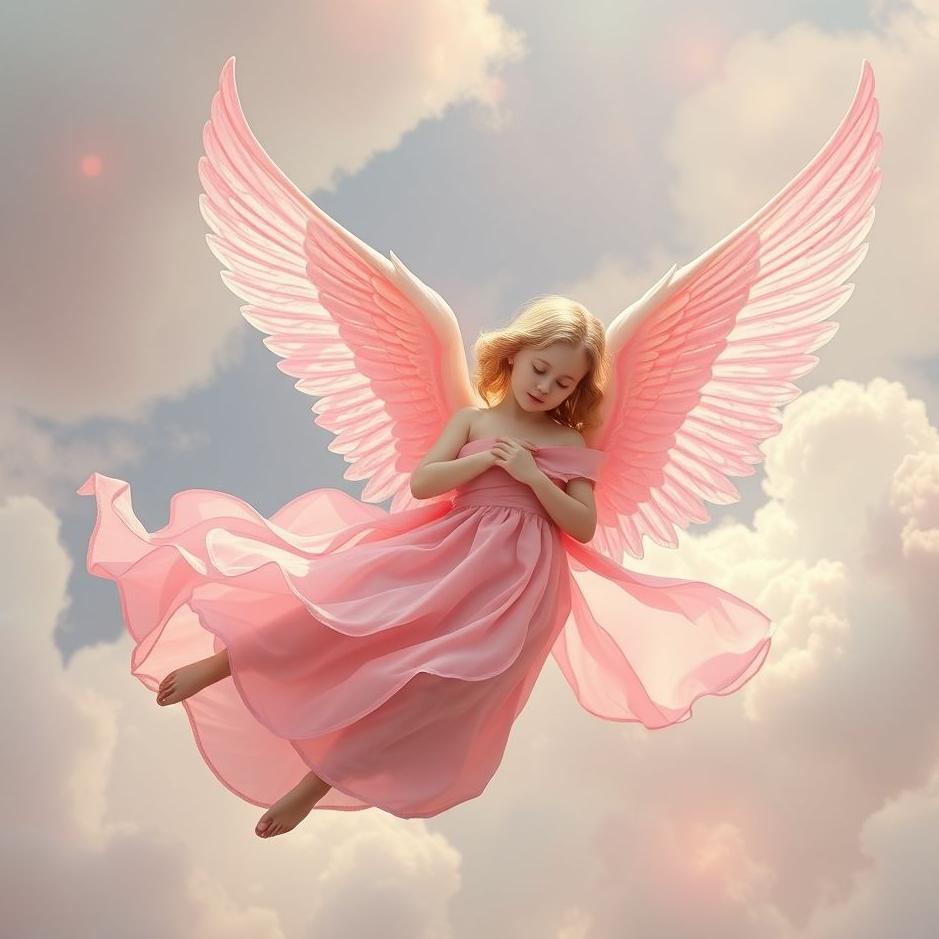 Dream : Pink angel in a dream