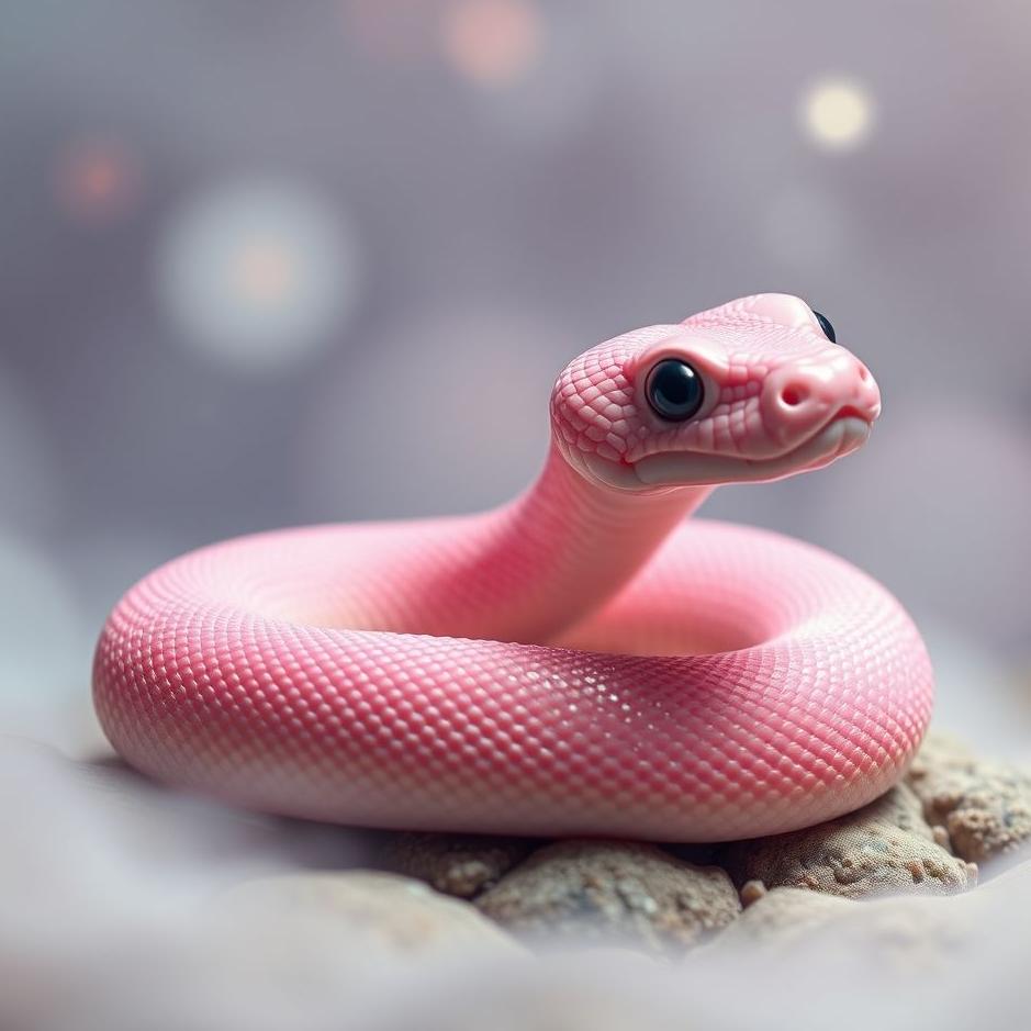 Dream : Pink baby snake in a dream