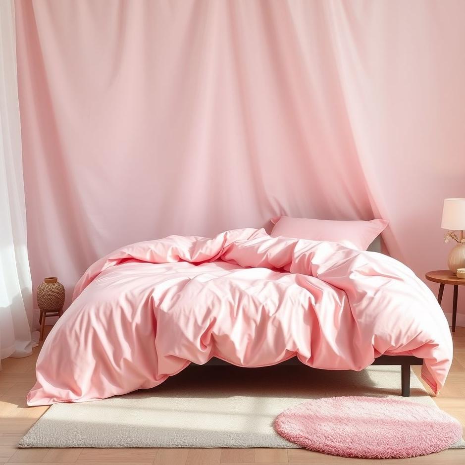 Dream : Pink bed cover in a dream