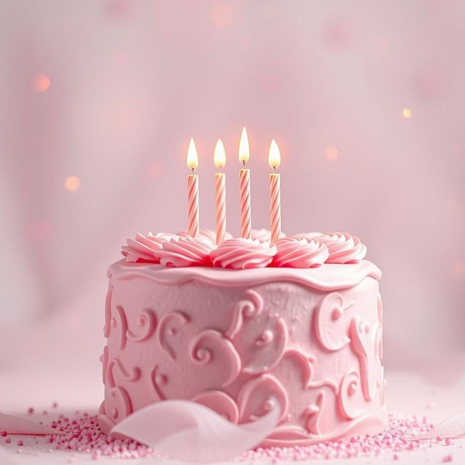 Dream : Pink birthday cake in a dream