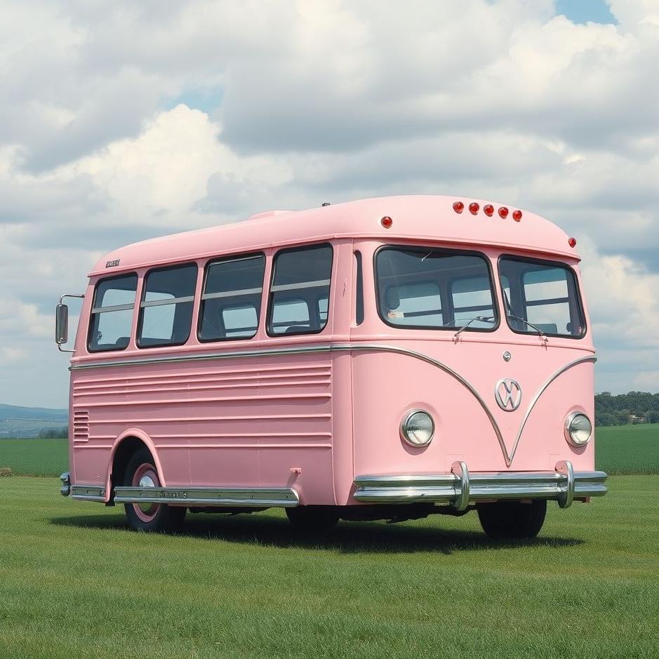 Dream : Pink bus in a dream