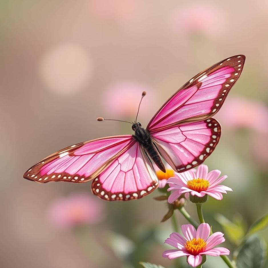 Dream : Pink butterfly in a dream