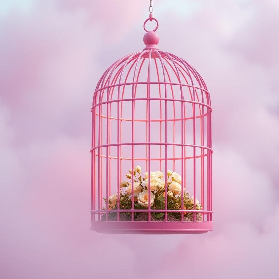 Dream : Pink cage in a dream