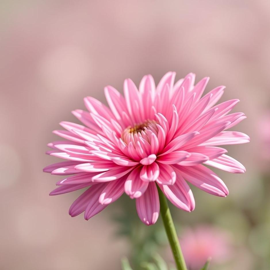 Dream : Pink chrysanthemum flower in a dream