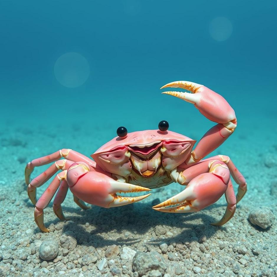 Dream : Pink crab in a dream