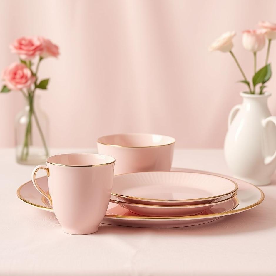 Dream : Pink dinner set in a dream