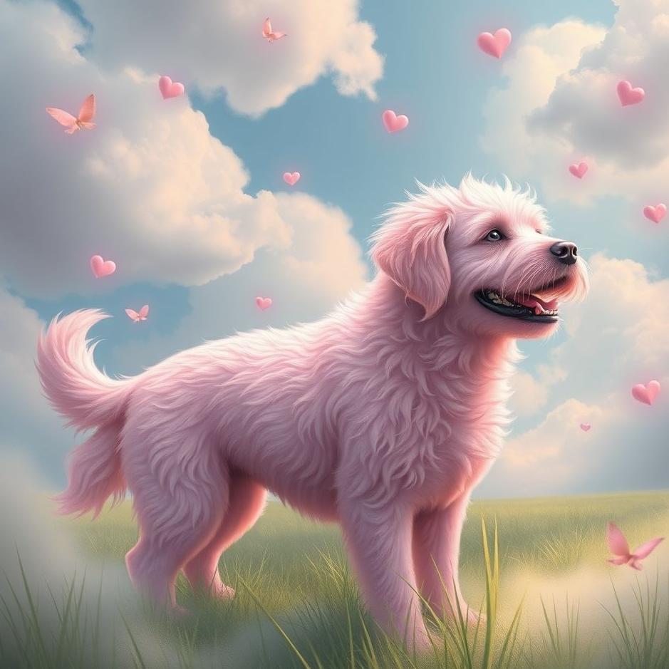 Dream : Pink dog in a dream