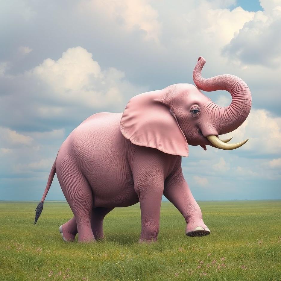 Dream : Pink elephant in a dream