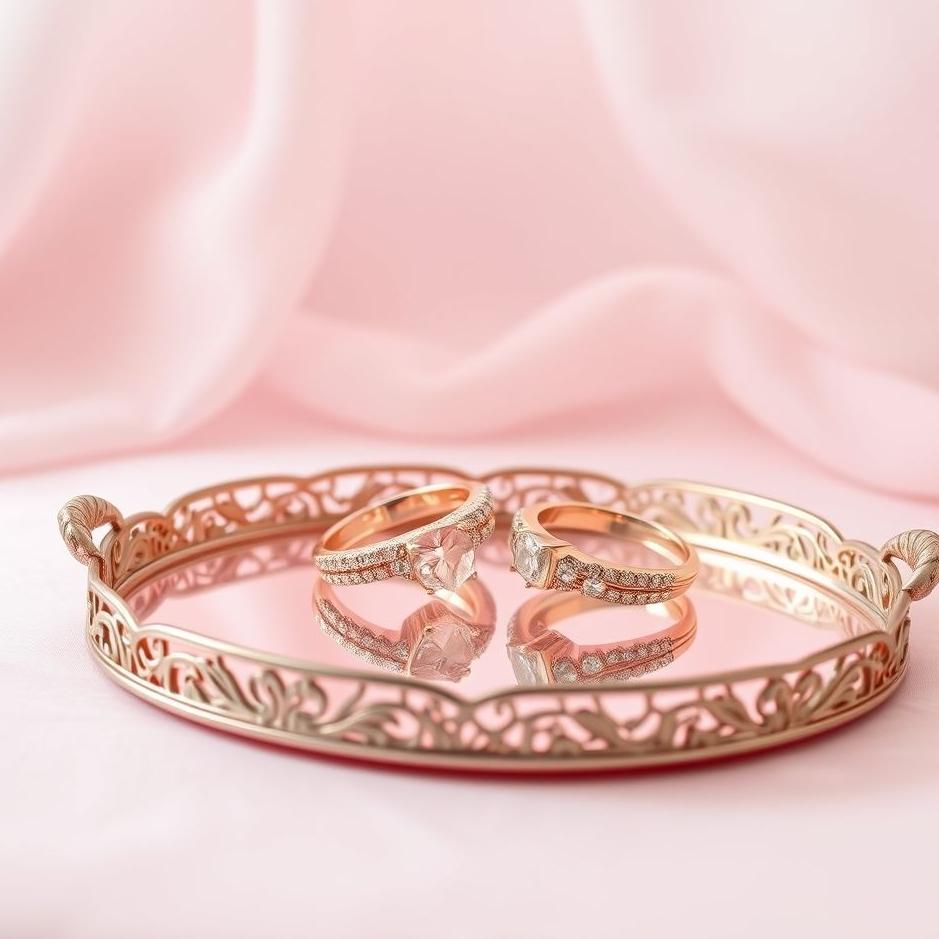 Dream : Pink engagement tray in a dream