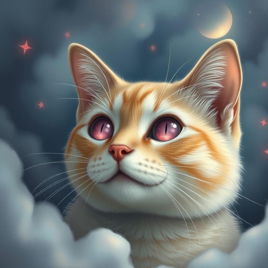 Dream : Pink-eyed cat in a dream