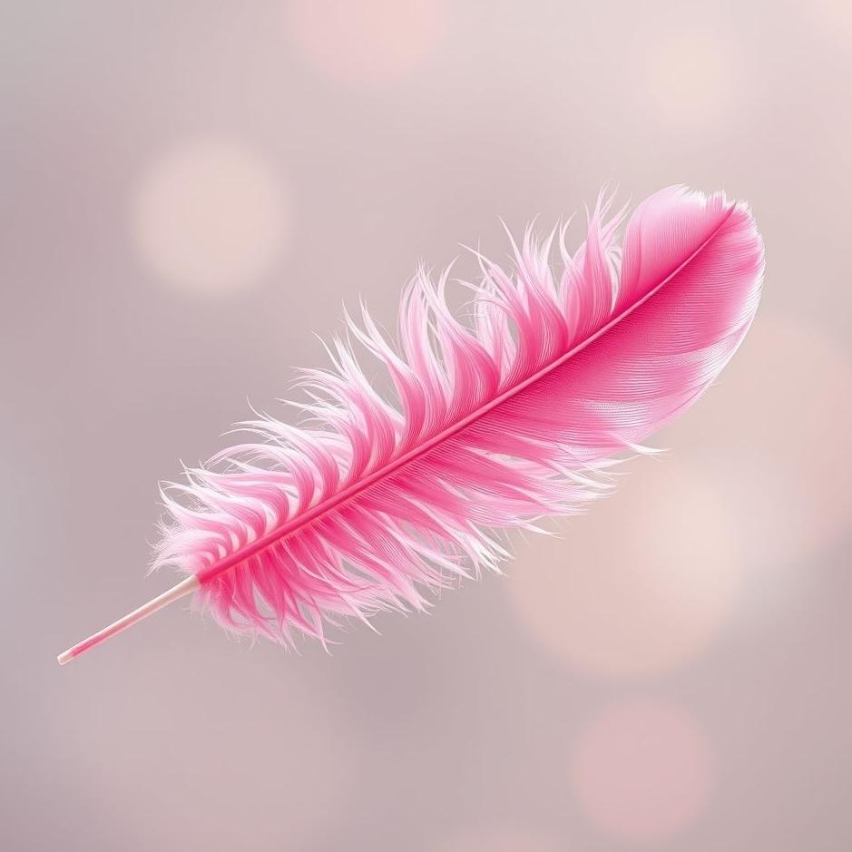 Dream : Pink feather in a dream