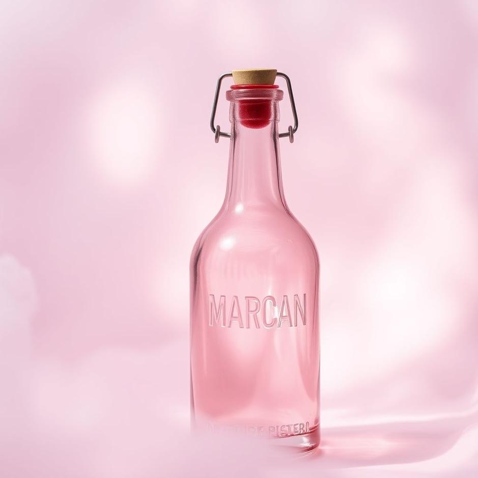 Dream : Pink glass bottle in a dream