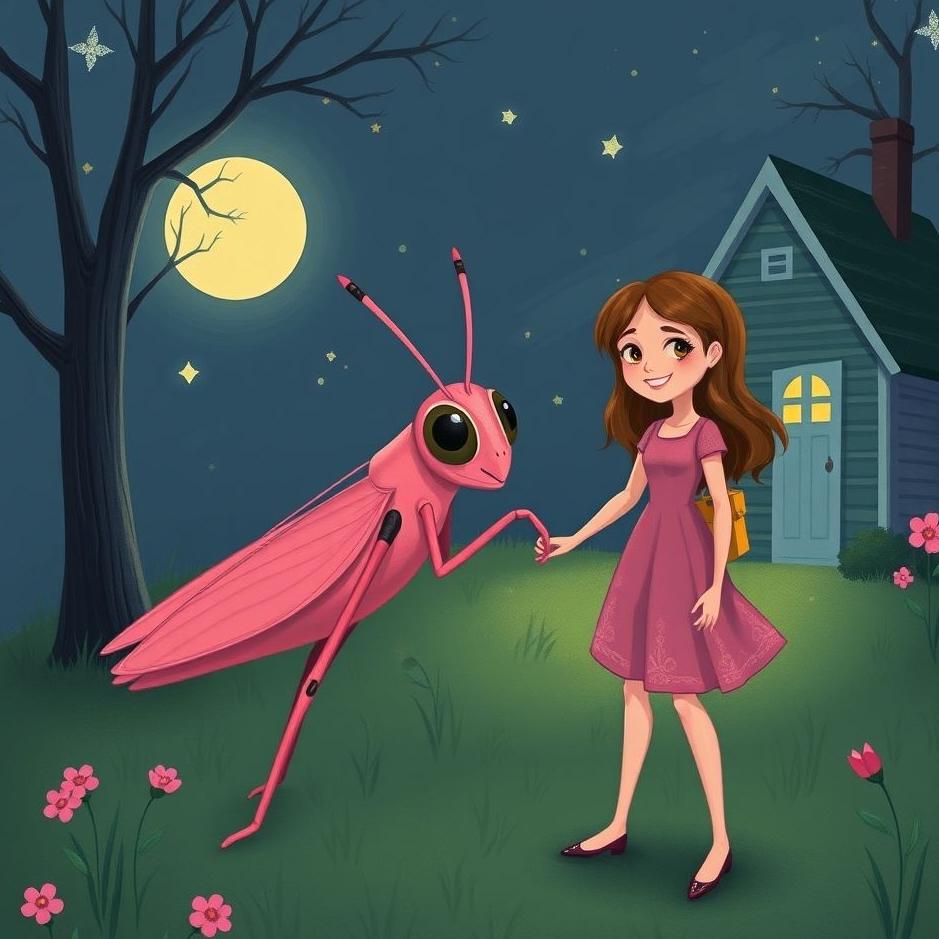 Dream : Pink grasshopper in a dream