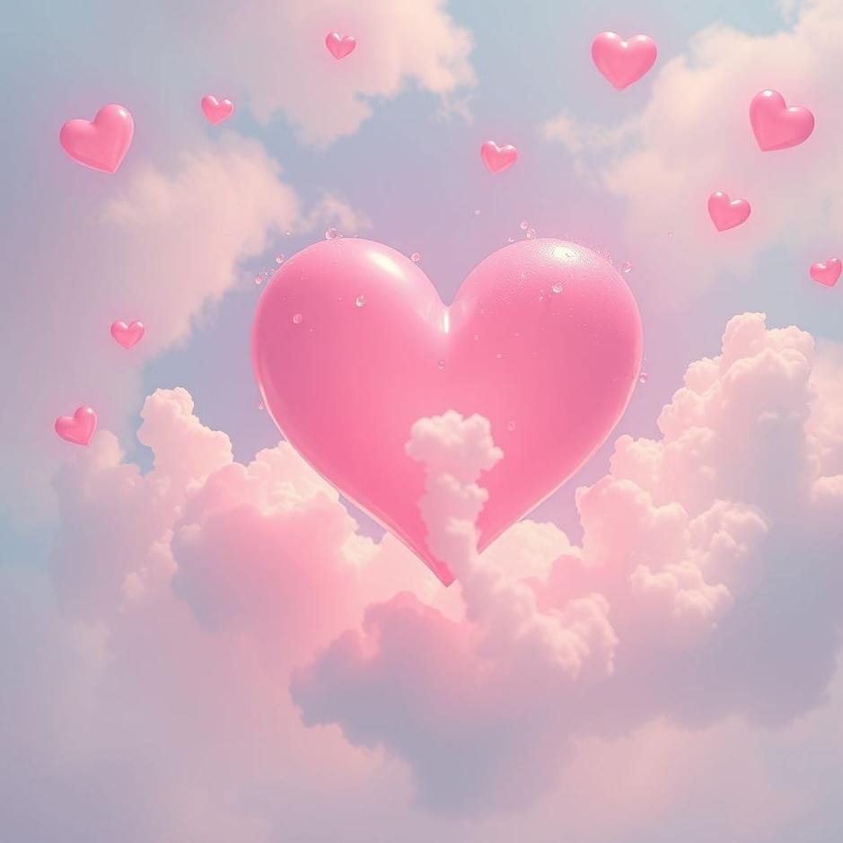 Dream : Pink heart in a dream