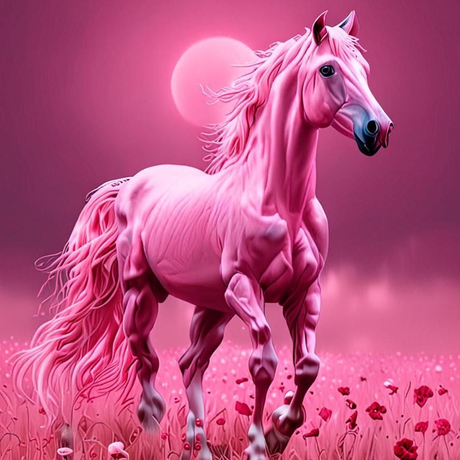 Dream : Pink horse in a dream