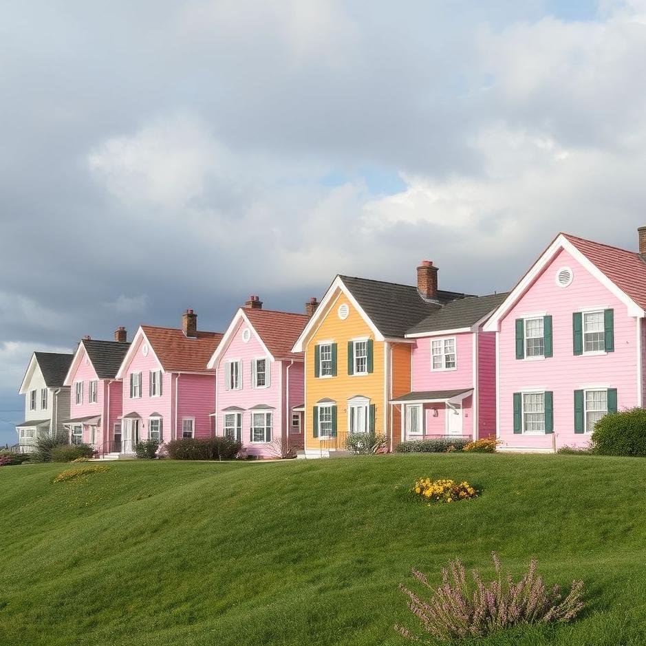 Dream : Pink houses in a dream