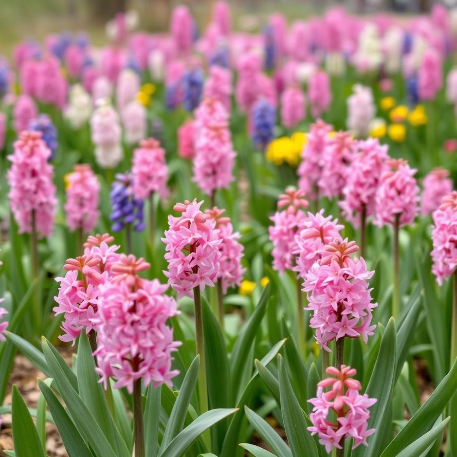 Dream : Pink hyacinth garden in a dream