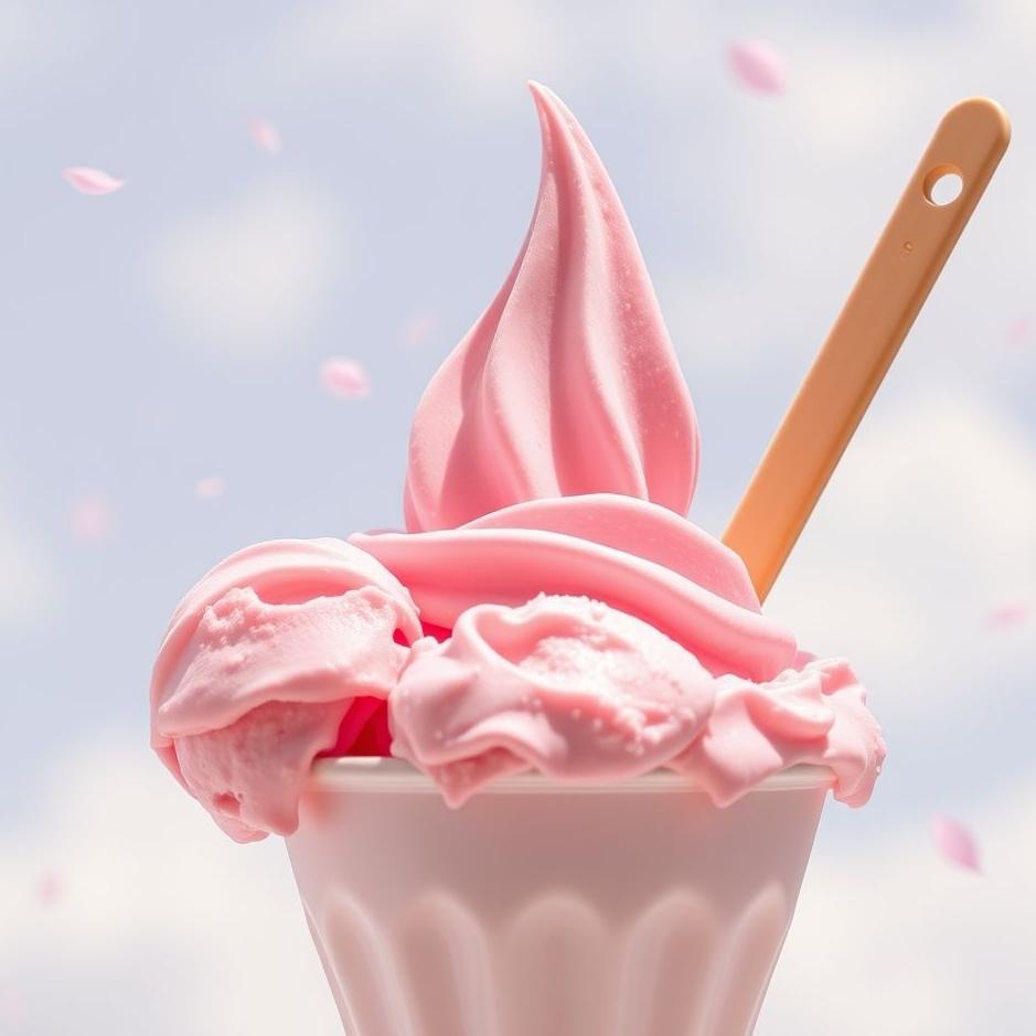 Dream : Pink ice cream in a dream