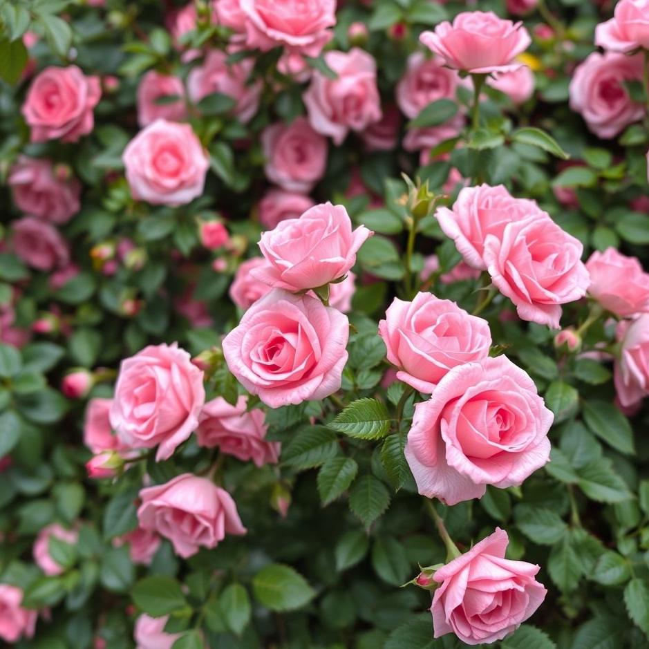 Dream : Pink ivy roses in a dream
