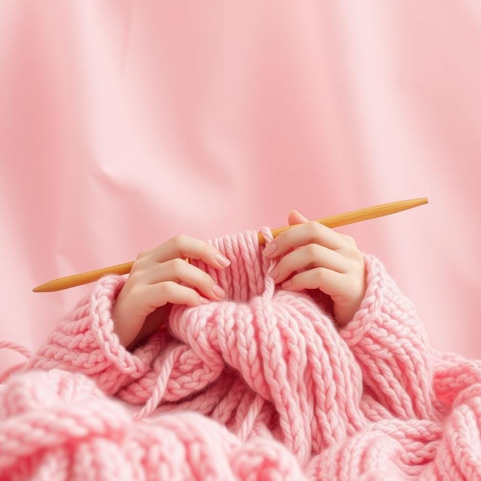 Dream : Pink knitting in a dream